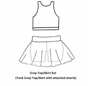 Crop Top/Skirt Set